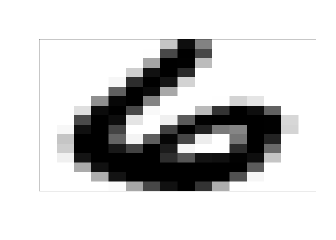 A digitized version of a handwritten 6